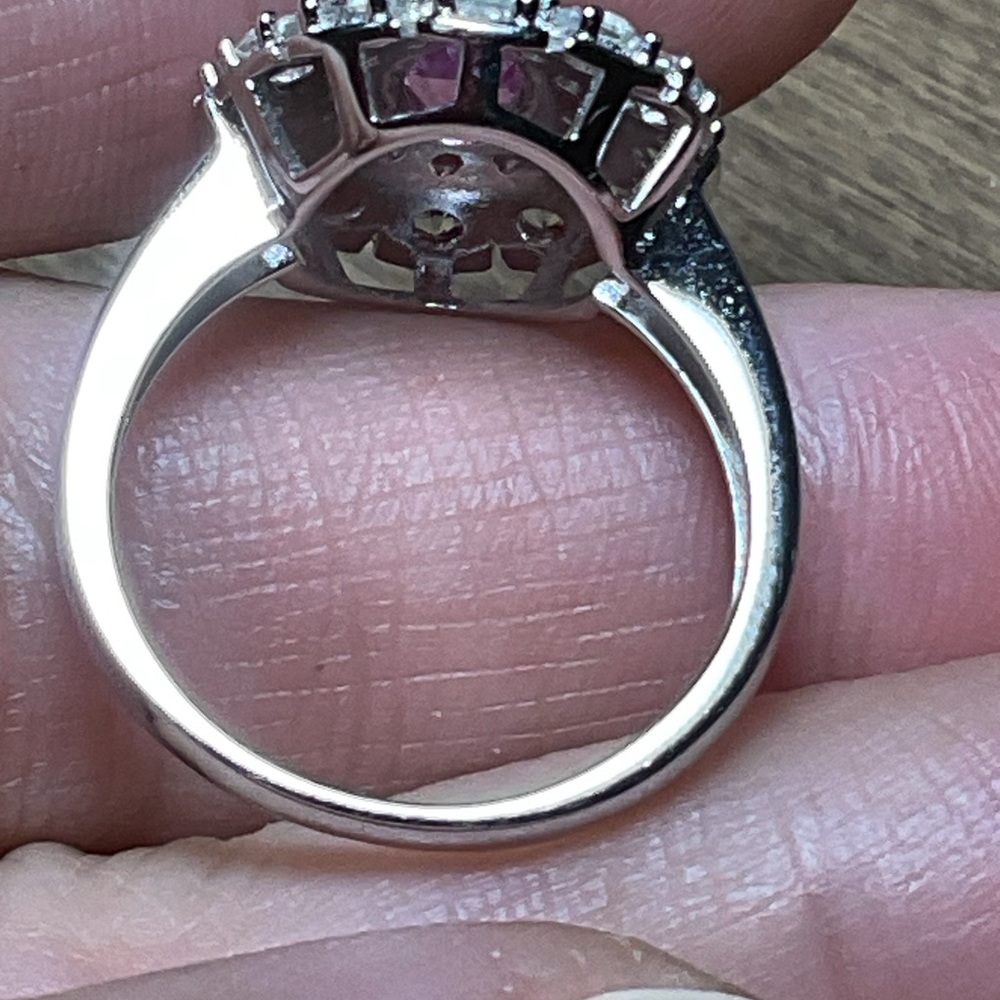 Morganite .925 Silver Ring - Picture 5 of 8